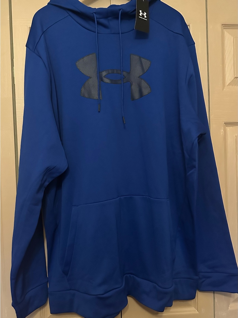 Under Armour Royal Blue Pullover Hoodie with Black Logo